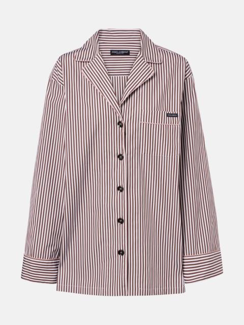 Dolce & Gabbana Striped cotton and silk shirt