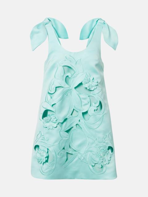 LEO LIN Harper bow-detail embroidered minidress
