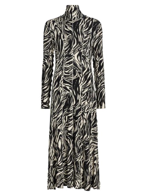 Proenza Schouler Women's Mabel Marble Jersey Midi-Dress - Asphalt Multi