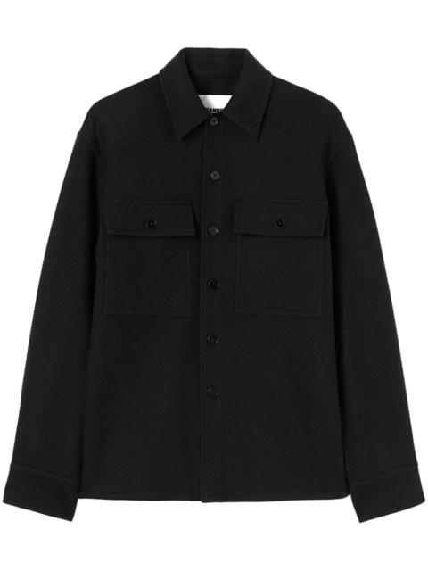 Jil Sander long-sleeve wool flannel overshirt