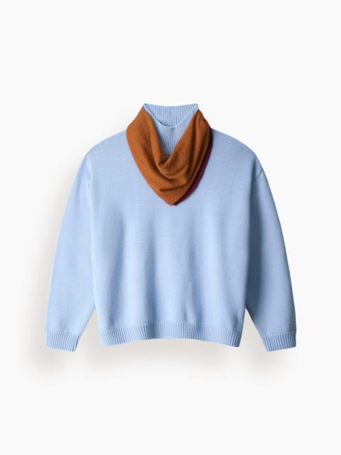 STAUD Winston Sweater in Powder Blue Multi