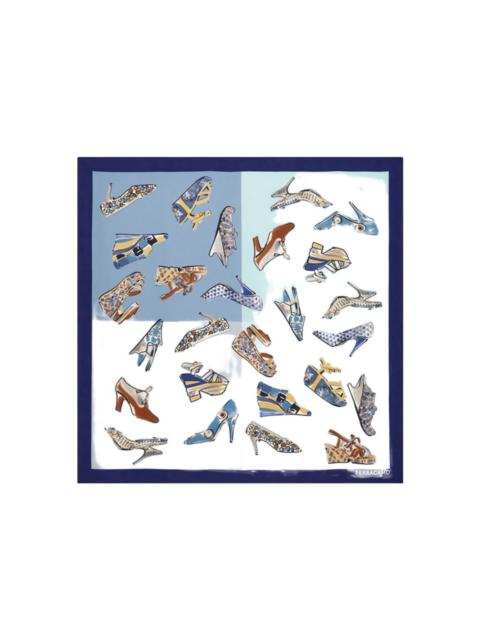 FERRAGAMO Genio print square scarf