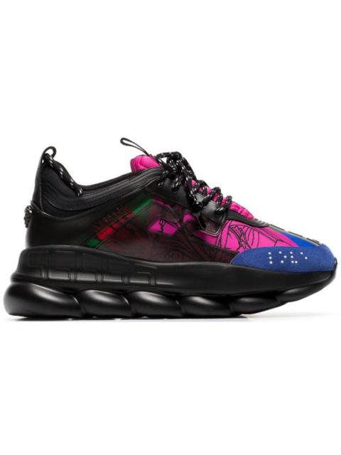 VERSACE Versace Chain Reaction Black Multi-Color Rubber Suede