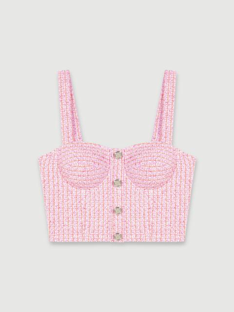 maje Tweed crop top