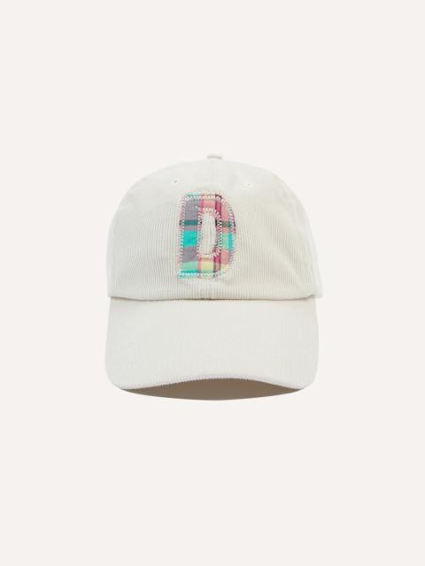 Drake's Ecru 'D' Appliqué Cotton Baseball Cap