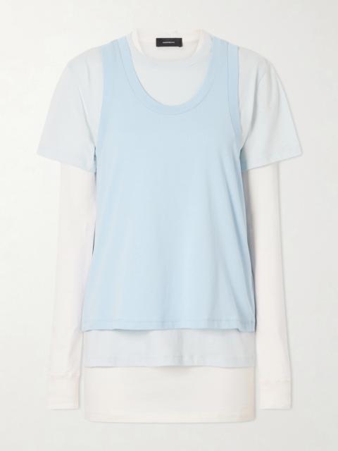 WARDROBE.NYC Layered Cotton-jersey T-shirt
