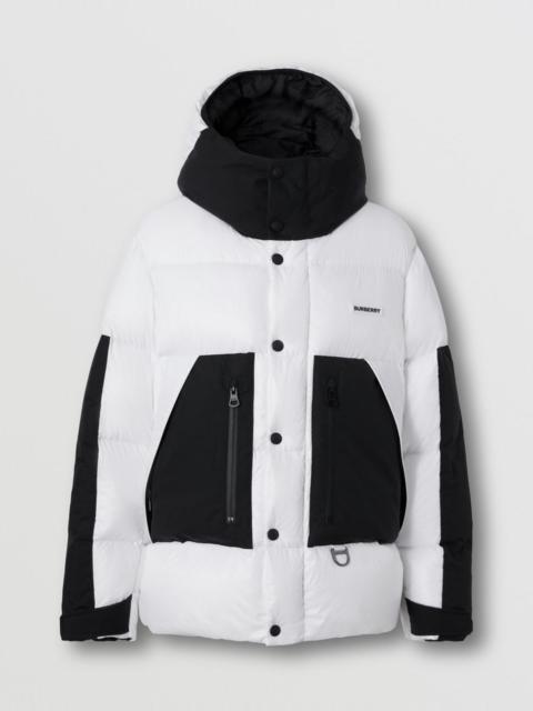 Burberry Logo Print Nylon Oversized Hooded Puffer Jacket