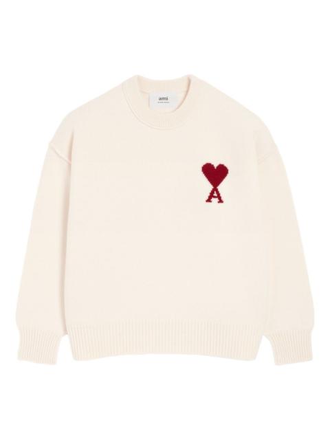 AMI Paris Ami De Coeur crew-neck wool sweater