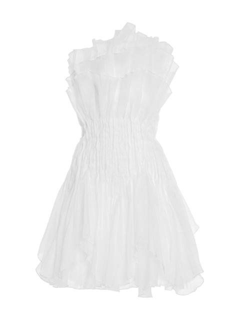 Aje. Nisha One-Shoulder Organza Mini Dress ivory
