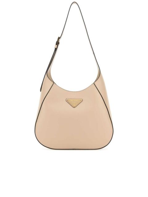Prada Logo Plaque Medium Hobo Bag Pink