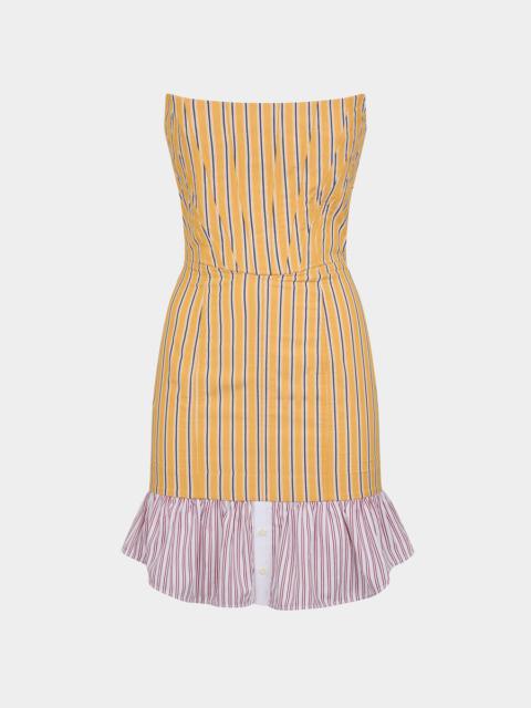DSQUARED2 PREPPY STRIPED BUSTIER DRESS