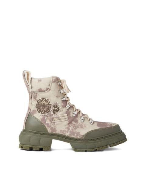 VIRÓN camouflage logo-print boots