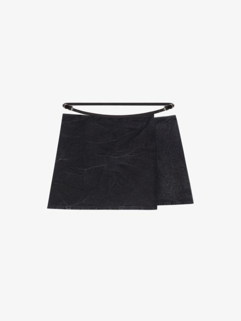 Givenchy VOYOU DENIM WRAP MINI SKIRT WITH | residenza725