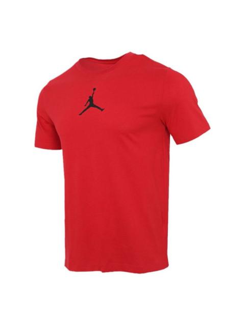 Jordan Air Jordan Jumpman Logo Printing Sports Quick Dry Round Neck Short Sleeve Red CW5191-687