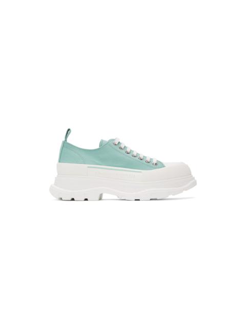 スニーカー ALEXANDER MCQUEEN Sea Green Leather Tread Slick Sneakers Alexander Mcqueen Sea Green Leather Tread Slick Sneakers for