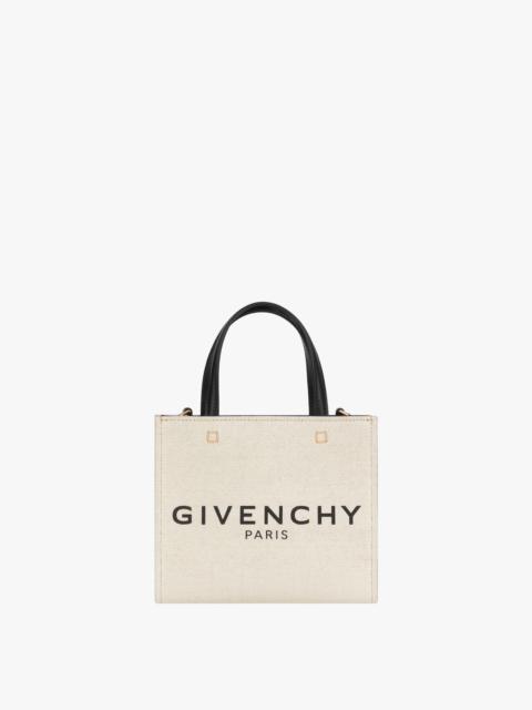 Givenchy MINI G-TOTE SHOPPING BAG IN CANVAS