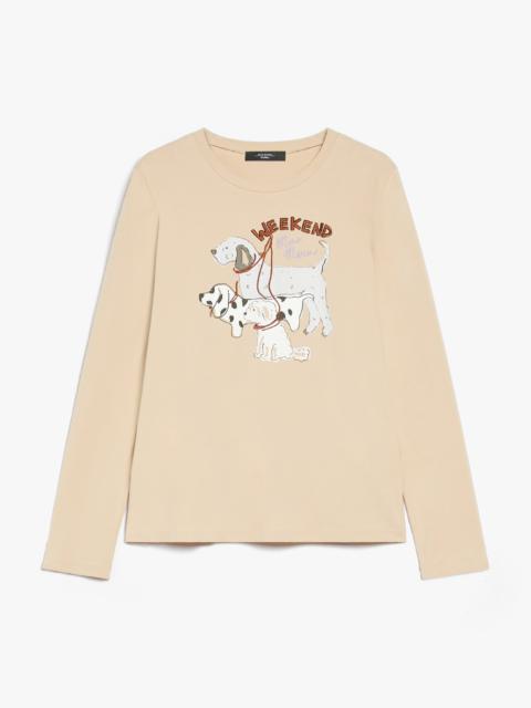 WEEKEND Max Mara OPACO Print and embroidery-adorned cotton T-shirt