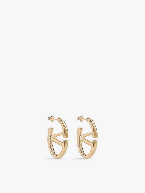VLOGO gold-tone metal hoop earrings