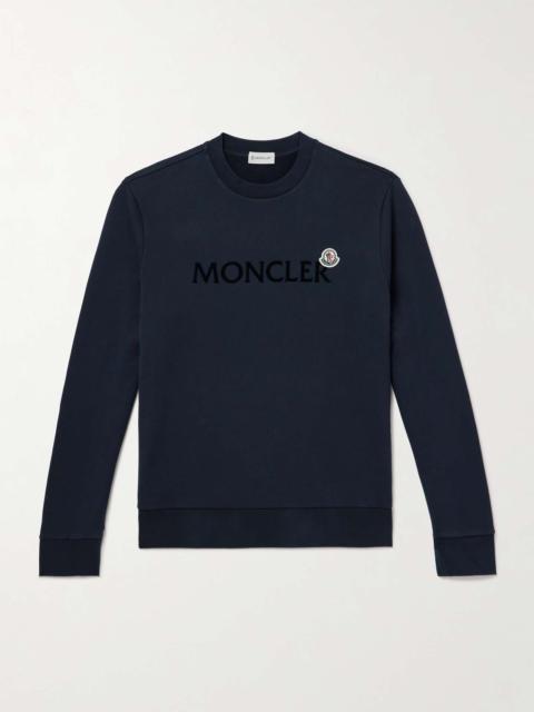 Logo-Flocked Cotton-Jersey Sweatshirt