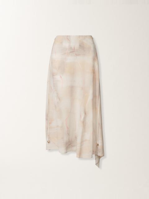 FABIANA FILIPPI Printed crepe de chine skirt, butter