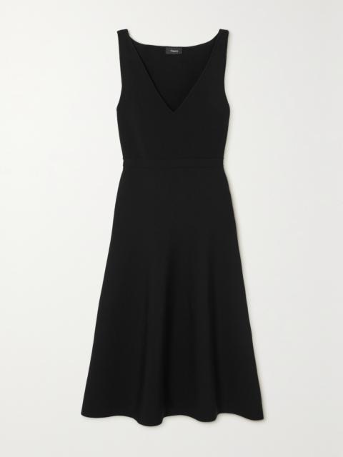 Theory Stretch-crepe Midi Dress