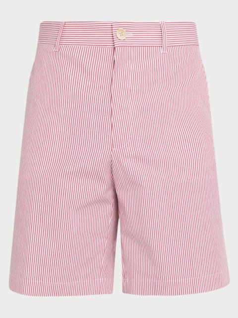 Brunello Cucinelli Men's Micro Stripe Bermuda Shorts
