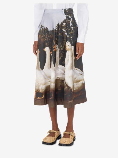 Moschino COTTON GABARDINE SKIRT GOOSE