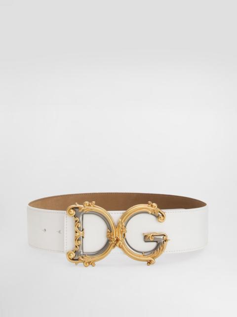 Dolce & Gabbana Calfskin belt with logo