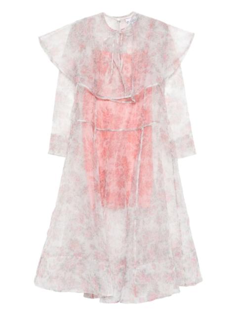 GANNI ruffled floral midi dress