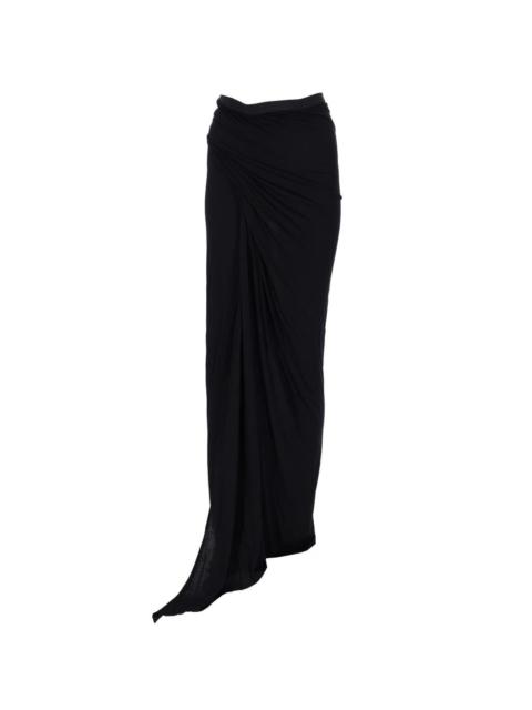 Rick Owens Lilies draped midi skirt