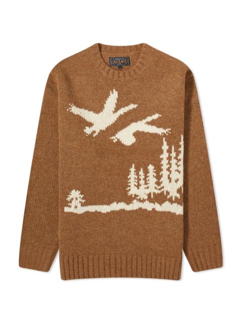 BEAMS PLUS Beams Plus Intarsia Crew Knit