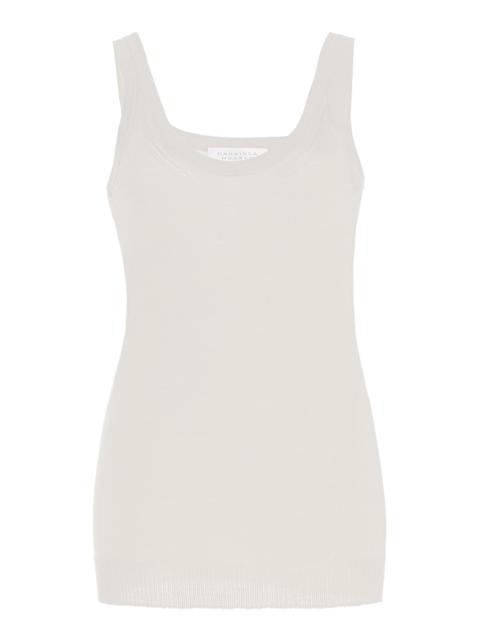 Toby Tank in Ivory Silk Cashmere