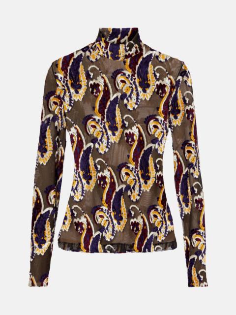 Etro Paisley semi-sheer top