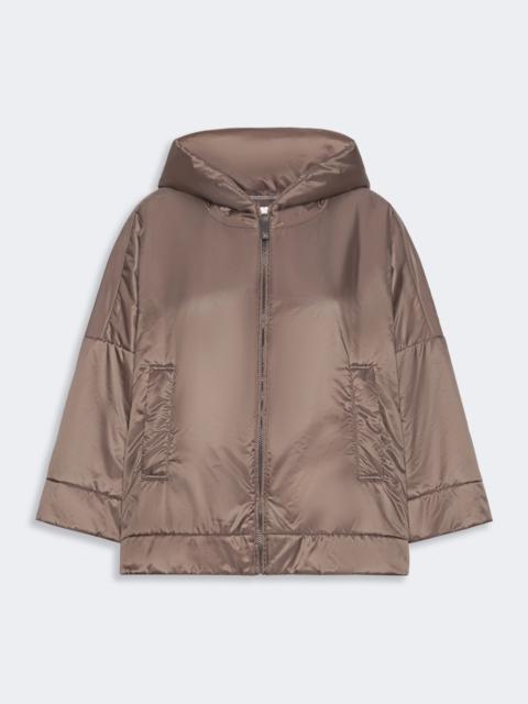 Max Mara FIORE Padded, hooded jacket in water-repellent canvas - BROWN