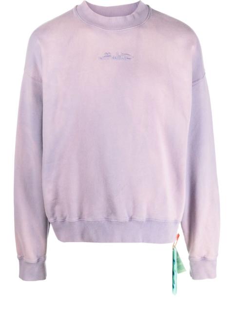 Off-White embroidered-logo cotton sweatshirt