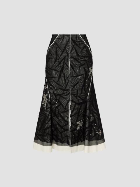 Erdem FLUTED MIDI SKIRT