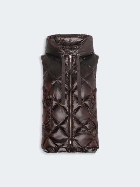 Max Mara TROPICO Regular water-repellent canvas padded gilet - BROWN