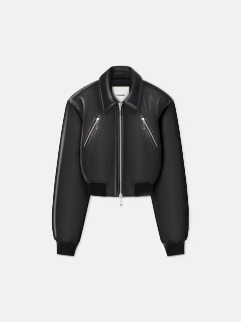 Nanushka Cropped Regenerated Leather Jacket