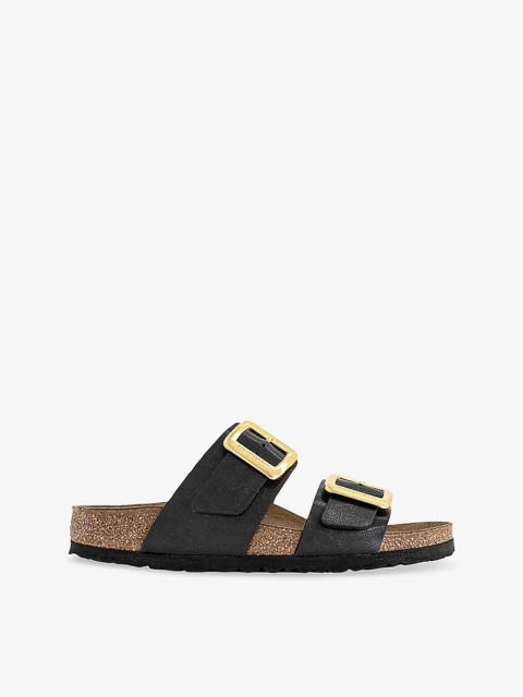 Sydney Two-Strap Leather Sandals
