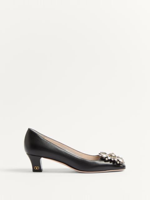 Valentino PRESHOES KIDSKIN PUMPS WITH CRYSTALS 45MM
