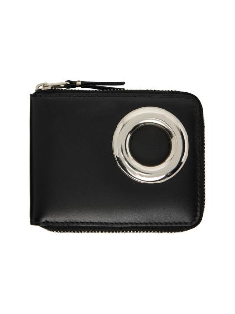 Comme Des Garçons Black Silver Eyelet Wallet