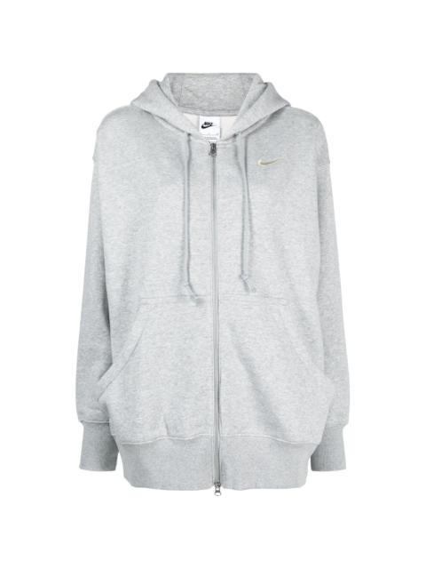 Phoenix logo-embroidered zip-up hoodie