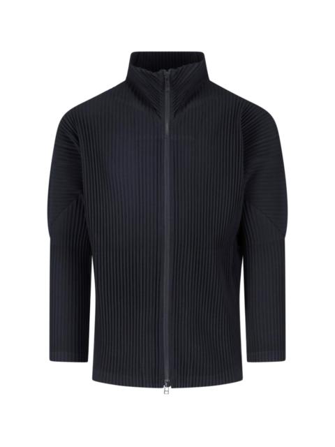 ISSEY MIYAKE PLEATED ZIP SWEATSHIRT