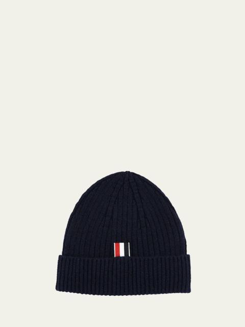 Thom Browne Men's Cashmere 4-Bar Beanie Hat