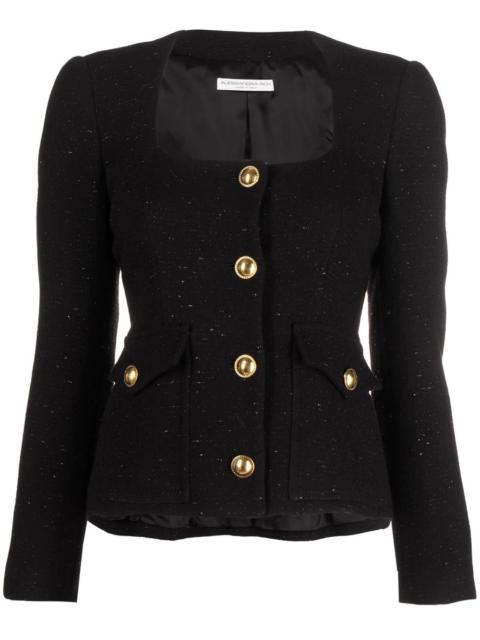 Alessandra Rich square-neck button-up jacket
