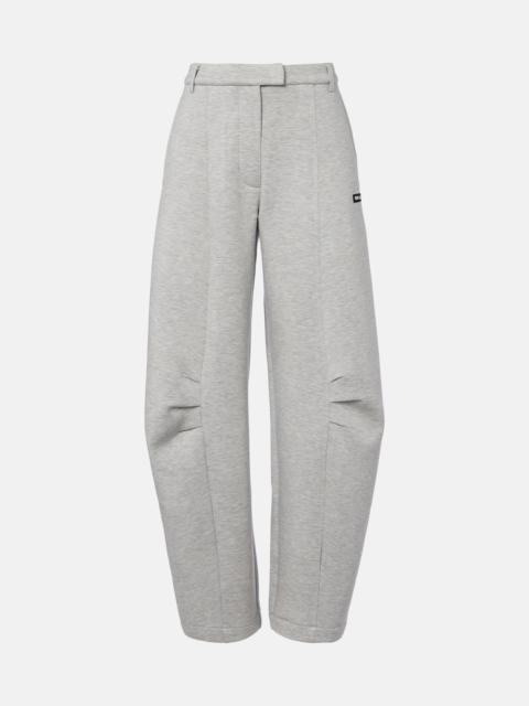 ROTATE Paneled barrel-leg pants