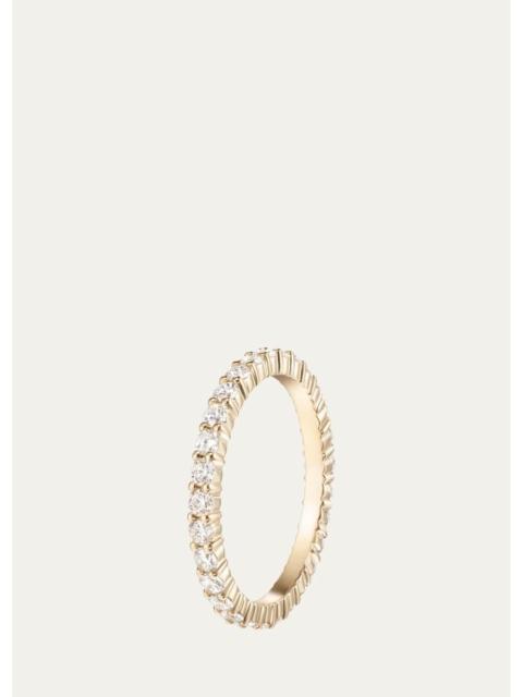 MELISSA KAYE 18K Yellow Gold Diamond Thin Sadie Eternity Ring