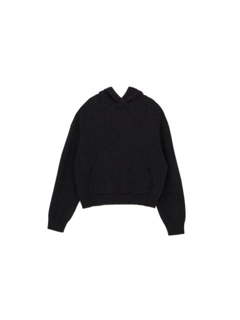 Nanushka MOG - Cashmere blend knit hoodie - Charcoal