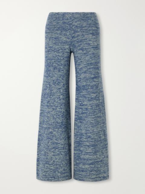 The Elder Statesman Nimbus Knitted Cashmere And Silk-blend Wide-leg Pants