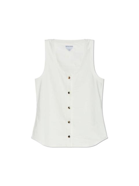 Bottega Veneta Single Breasted Sleeveless Top